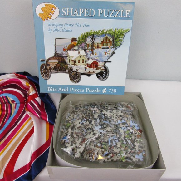 750 Piece Bringing Home The Tree Shaped Puzzle by Bits And Pieces - Picture 2 of 8